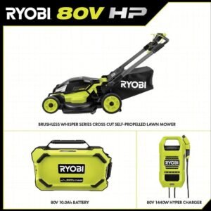 RYOBI 80v Hp brushless 30″ self-propelled dual-blade lawn mower kit - Image 16