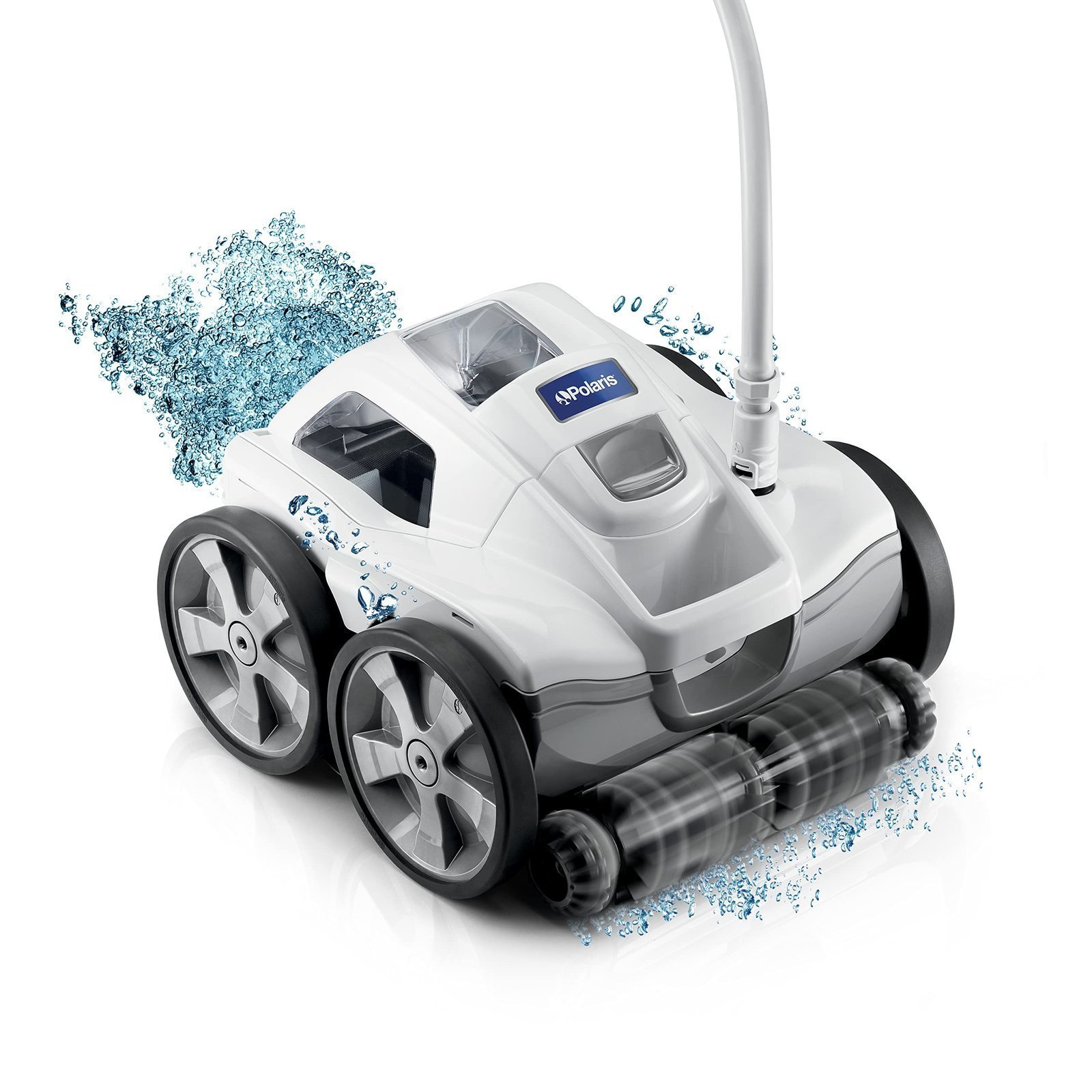 Polaris Quattro P40 Pressure Side Pool Cleaner for All In-Ground Pool Surfaces, Large-Capacity Dual Filtration Canister, 31′ Hose & Transparent Lid to View Debris