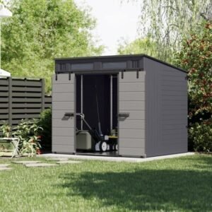 Suncast Modernist® 8 ft. x 7 ft. Dual Barn Door Storage Shed - Image 5